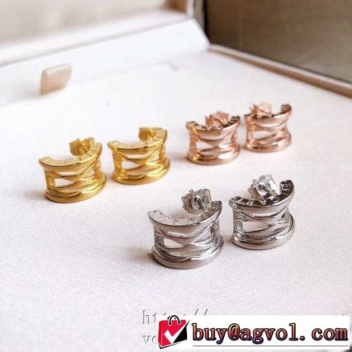 ブルガリ BVLGARI 3色可選 程よい最新作  20SSトレンド ピアス 差をつけたい人にもおすすめ