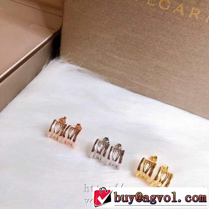 ブルガリ BVLGARI 3色可選 程よい最新作  20SSトレンド ピアス 差をつけたい人にもおすすめ