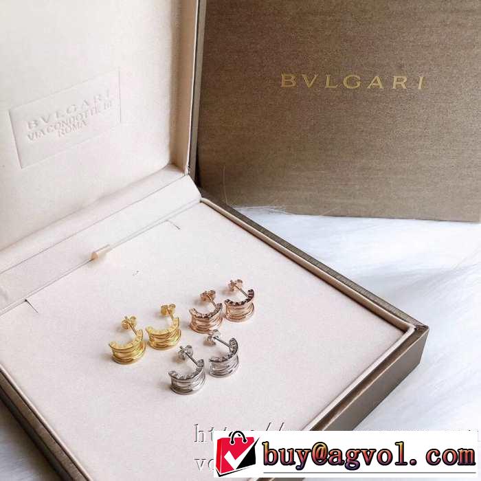 ブルガリ BVLGARI 3色可選 程よい最新作  20SSトレンド ピアス 差をつけたい人にもおすすめ