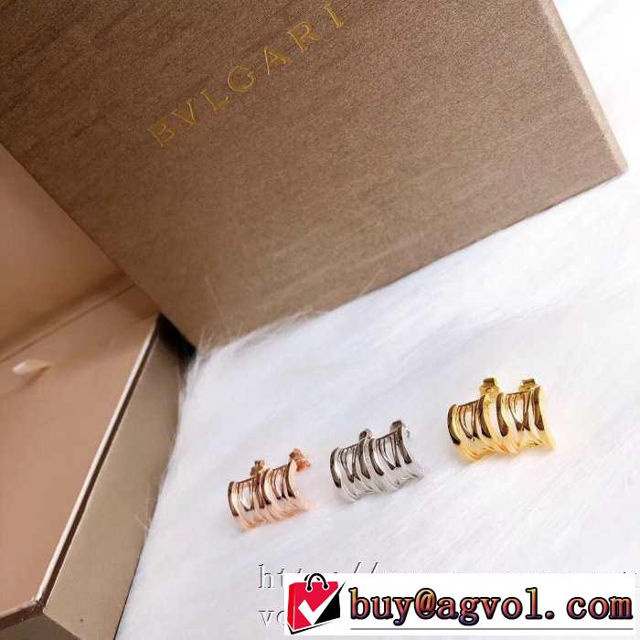 ブルガリ BVLGARI 3色可選 程よい最新作  20SSトレンド ピアス 差をつけたい人にもおすすめ