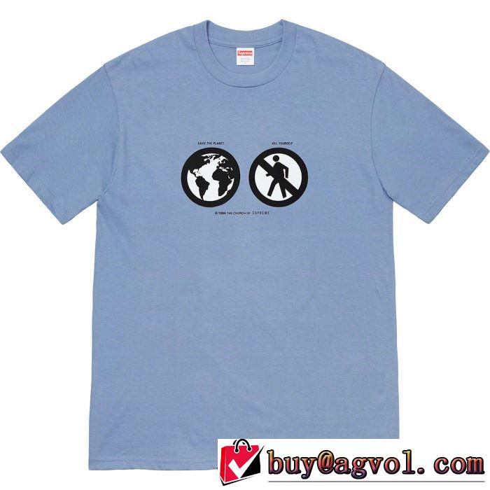 愛らしい春の新作 シュプリーム SUPREME 3色可選 SUPREME 19FW  SAVE THE PLANET TEE  Tシャツ/半袖