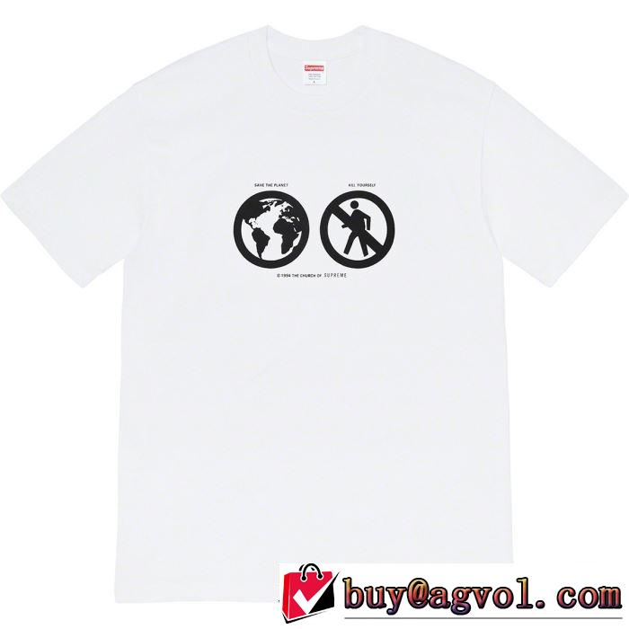 愛らしい春の新作 シュプリーム SUPREME 3色可選 SUPREME 19FW  SAVE THE PLANET TEE  Tシャツ/半袖
