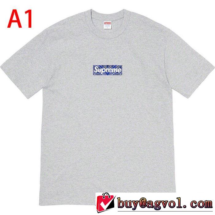 トレンド最先端のアイテム 多色可選  Tシャツ/半袖 Supreme 19FW Bandana Box Logo Tee 20SS☆送料込