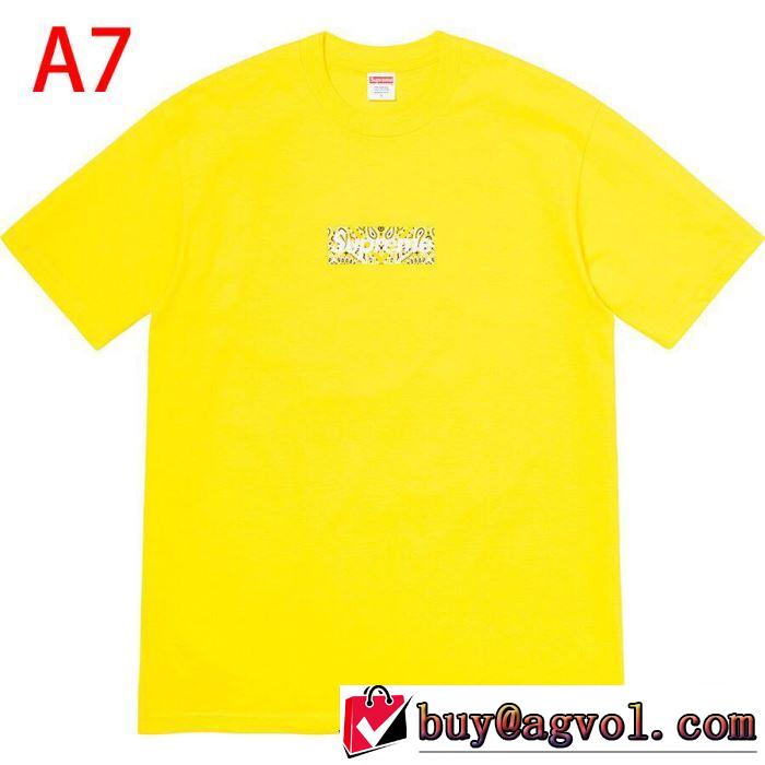 トレンド最先端のアイテム 多色可選  Tシャツ/半袖 Supreme 19FW Bandana Box Logo Tee 20SS☆送料込