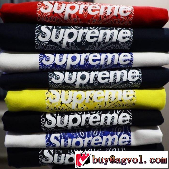 トレンド最先端のアイテム 多色可選  Tシャツ/半袖 Supreme 19FW Bandana Box Logo Tee 20SS☆送料込