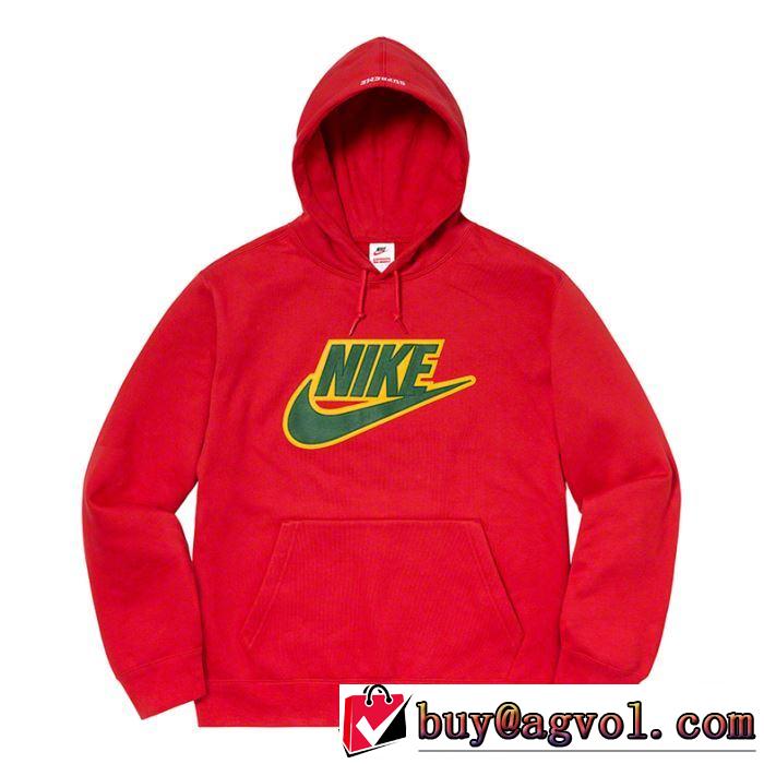 エレガントな雰囲気 3色可選 Supreme Nike Leather Hooded Sweatshirt 2020話題の商品 スタイルアップ