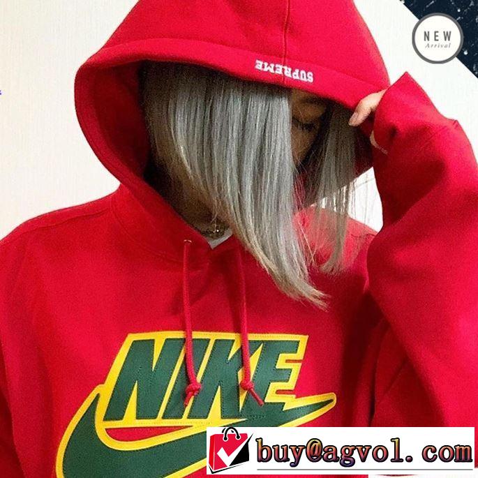 エレガントな雰囲気 3色可選 Supreme Nike Leather Hooded Sweatshirt 2020話題の商品 スタイルアップ