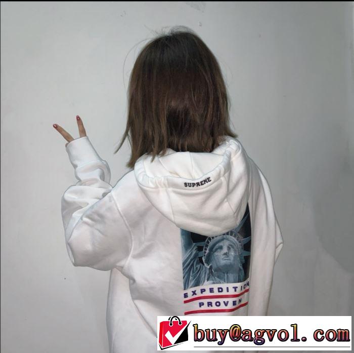 おしゃれに大人の必見 2色可選  Supreme 19FW TNF Statue of Liberty Hooded パーカー