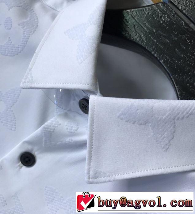 2020最新入荷ヴィトン シャツ コピー Louis Vuitton 春夏ファション ビジネスに最適な モノグラムプリントシャツコーデ