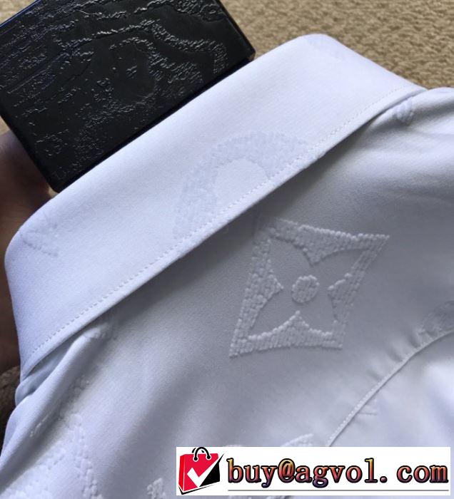 2020最新入荷ヴィトン シャツ コピー Louis Vuitton 春夏ファション ビジネスに最適な モノグラムプリントシャツコーデ