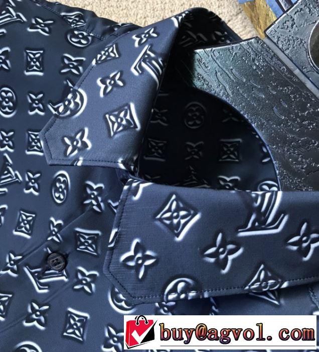 2020モデルヴィトン 激安 DNAシャツ 新作 Louis Vuitton ファッション性の高い モノグラムプリント個性的人気トップス