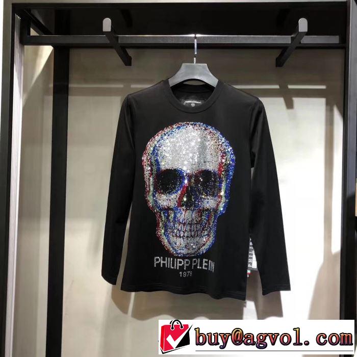 2019新発売大歓迎秋冬新名品 PHILIPP PLEIN フィリッププレイン 長袖/Tシャツ 防寒性も抜群