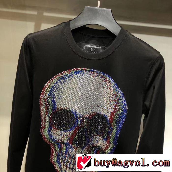 2019新発売大歓迎秋冬新名品 PHILIPP PLEIN フィリッププレイン 長袖/Tシャツ 防寒性も抜群