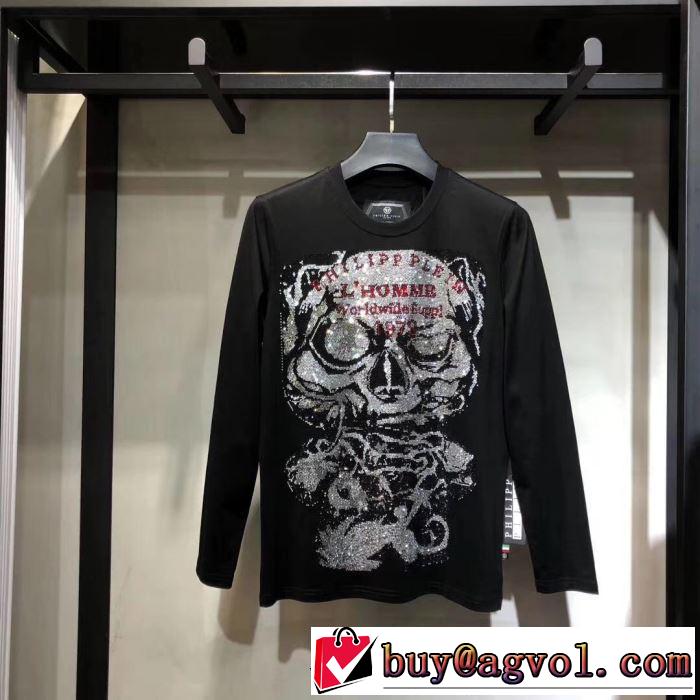 フィリッププレイン 長袖/Tシャツ この冬注目するべき新鋭ブランド  PHILIPP PLEIN 店舗で人気満点2019秋冬新作