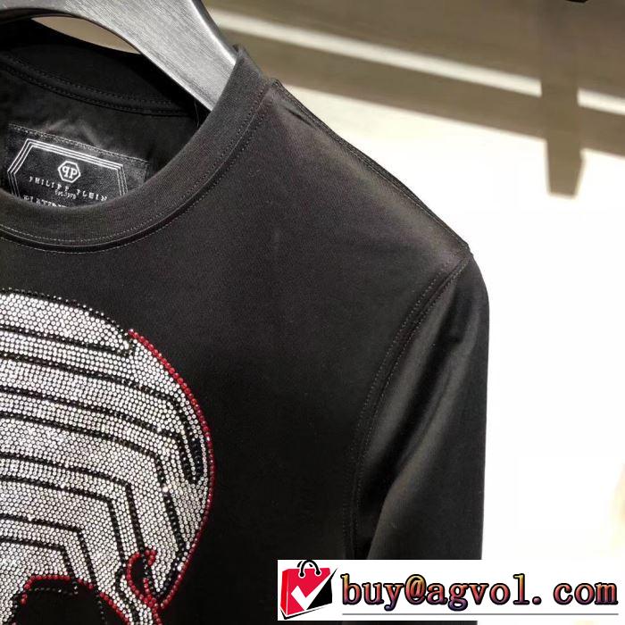 シンプルに着こなしたい フィリッププレイン 長袖/Tシャツ PHILIPP PLEIN 2019秋冬最安価格新品
