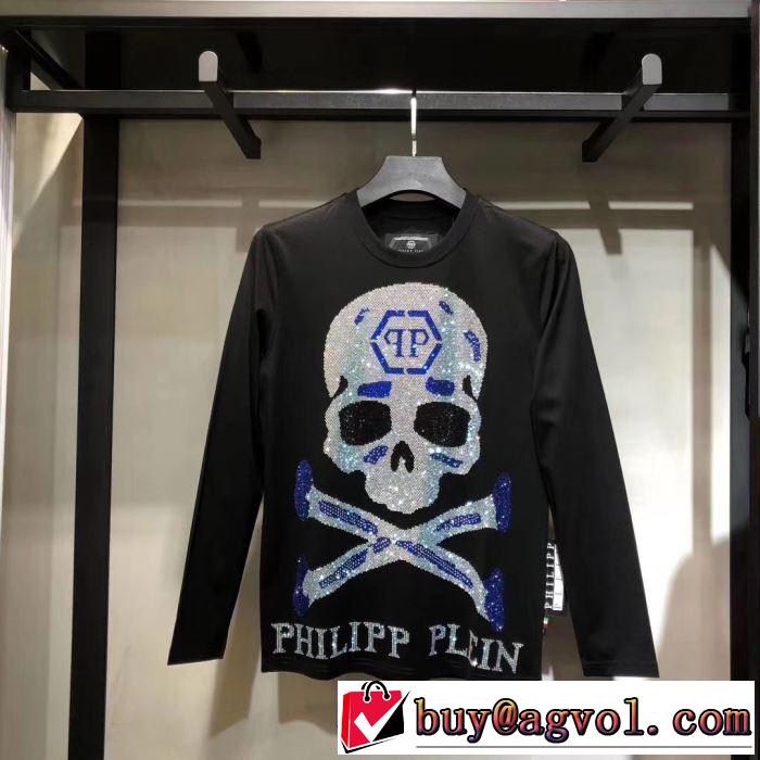 シンプルに着こなしたい PHILIPP PLEIN  世界的に希少な2019秋冬新作長袖/Tシャツ フィリッププレイン