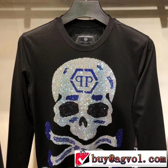 シンプルに着こなしたい PHILIPP PLEIN  世界的に希少な2019秋冬新作長袖/Tシャツ フィリッププレイン