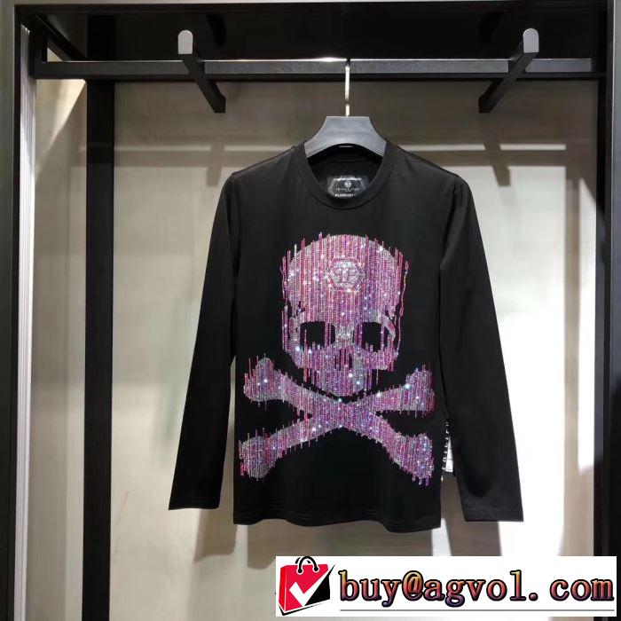 2019秋、イチオシ上品 PHILIPP PLEIN フィリッププレイン 肌寒い日の強い味方 長袖/Tシャツ