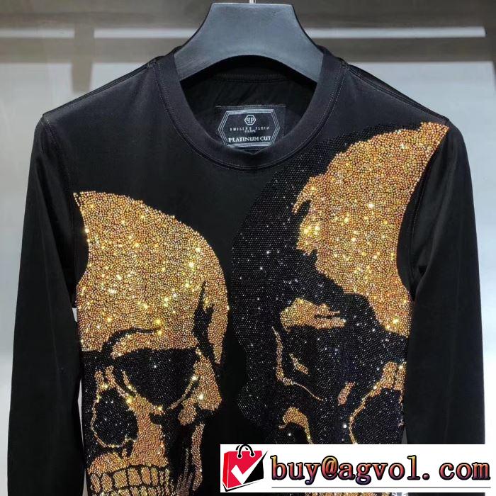 例年完売が相次ぐ秋冬新品 PHILIPP PLEIN フィリッププレイン 長袖/Tシャツ 2019新発売大歓迎秋冬新名品