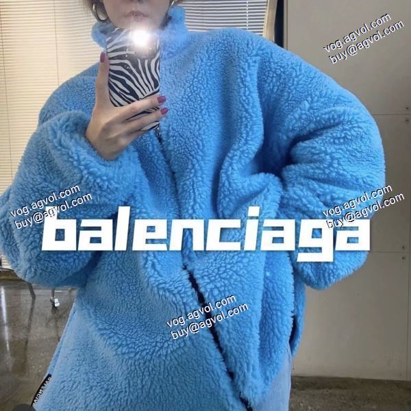 2020秋冬 BALENCIAGA バレンシアガ サイズ豊富 氷河ブルー ウールコート バレンシアガブランド 偽物 通販