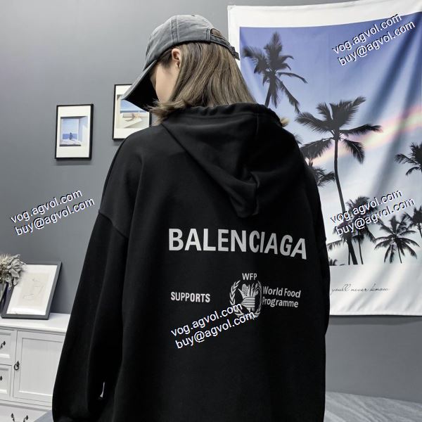 2020秋冬 スタイルアップ効果 バレンシアガ BALENCIAGA 2色可選 パーカー BALENCIAGAブランド コピー