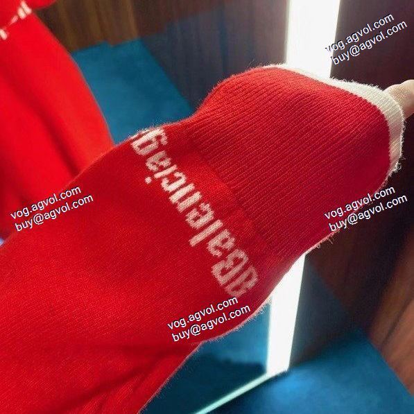 バレンシアガ BALENCIAGA 2020秋冬 絶対オススメ ニットウェア バレンシアガコピー  2色可選 ワールドカップ連名刺繍長袖ニット