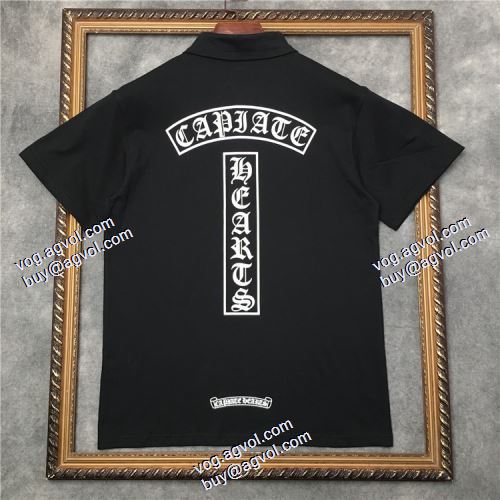  ネックライン 3色可選 2020AW 人気新品★超特価★ クロムハーツコピー 半袖Tシャツ 