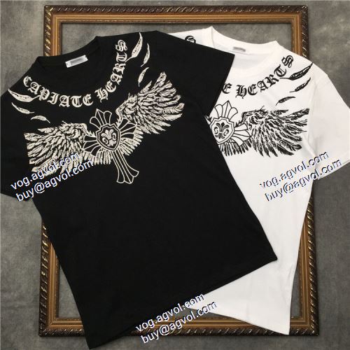  カッコいい印象を付ける 2色可選 2020AW 半袖Tシャツ ファション性の高い CHROME HEARTS偽物ブランド