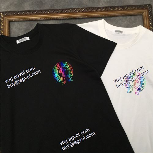  縦には伸びにくい 2色可選 2020AW CHROME HEARTSブランドコピー 半袖Tシャツ 綺麗に決まるフォルム！