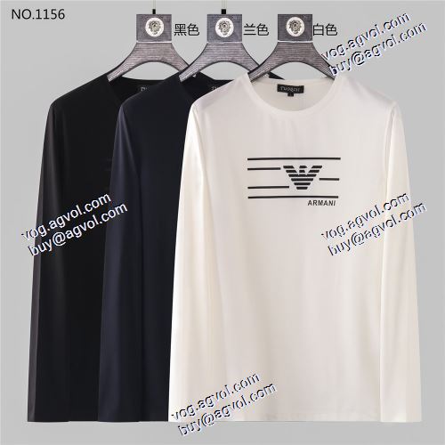  大好評 3色可選長袖 /ロングTシャツ ARMANI偽物  最安値に挑戦  2020AW アルマーニコピー