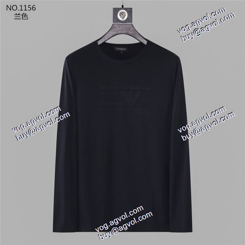  大好評 3色可選長袖 /ロングTシャツ ARMANI偽物  最安値に挑戦  2020AW アルマーニコピー