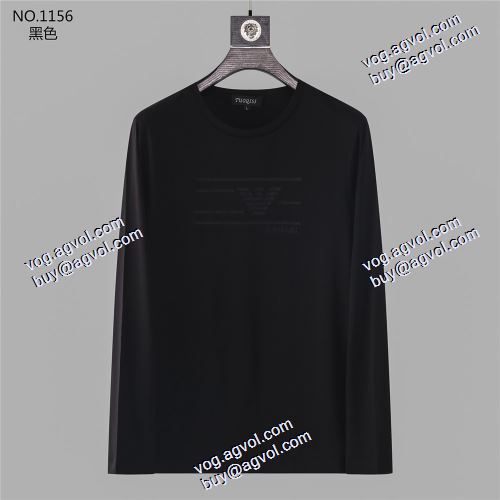  大好評 3色可選長袖 /ロングTシャツ ARMANI偽物  最安値に挑戦  2020AW アルマーニコピー