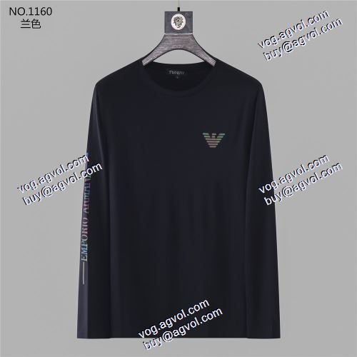  3色可選  耐久性のある ARMANI偽物  ファション性の高い  2020AW アルマーニコピー長袖 /ロングTシャツ 