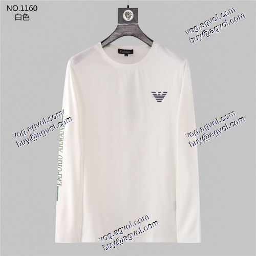  3色可選  耐久性のある ARMANI偽物  ファション性の高い  2020AW アルマーニコピー長袖 /ロングTシャツ 
