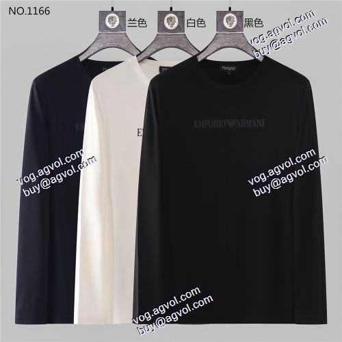  長袖 /ロングTシャツ 3色可選  着心地抜群  ARMANI偽物  超目玉 2020AW アルマーニコピー