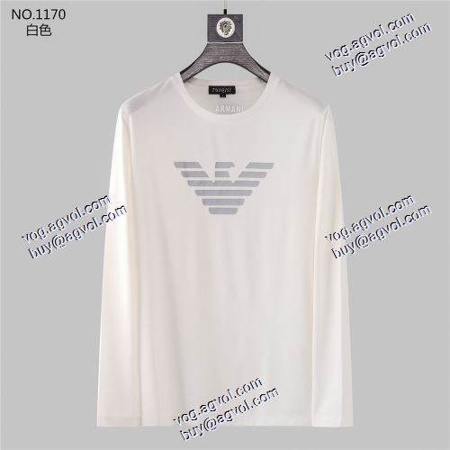 2020AW アルマーニコピー 3色可選 個性的なデザ 長袖 /ロングTシャツARMANI偽物  デザイン性の高い 