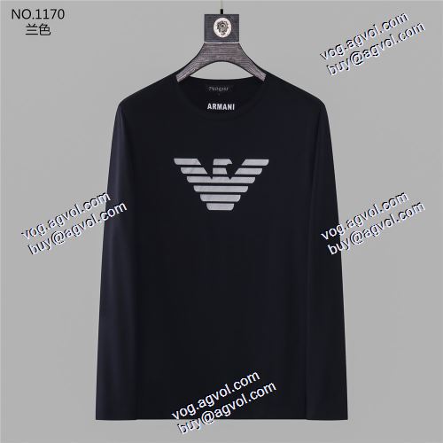  2020AW アルマーニコピー 3色可選 個性的なデザ 長袖 /ロングTシャツARMANI偽物  デザイン性の高い 