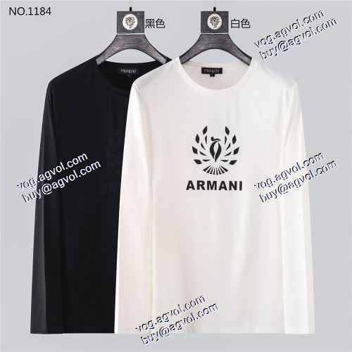  スタイリッシュな印象 2020AW アルマーニコピー 2色可選  高級感ある 長袖 /ロングTシャツARMANI偽物  