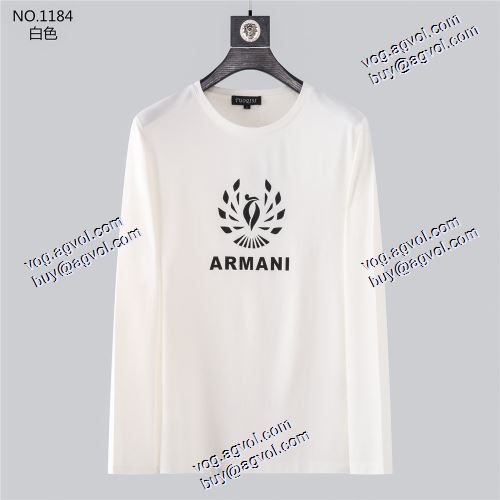  スタイリッシュな印象 2020AW アルマーニコピー 2色可選  高級感ある 長袖 /ロングTシャツARMANI偽物  