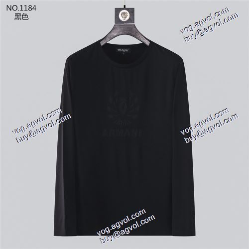  スタイリッシュな印象 2020AW アルマーニコピー 2色可選  高級感ある 長袖 /ロングTシャツARMANI偽物  