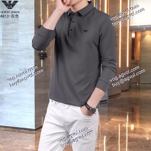   長袖 /ロングTシャツARMANI偽物代引 3色可選 個性的 人気新品★超特価★  2020AW アルマーニコピー