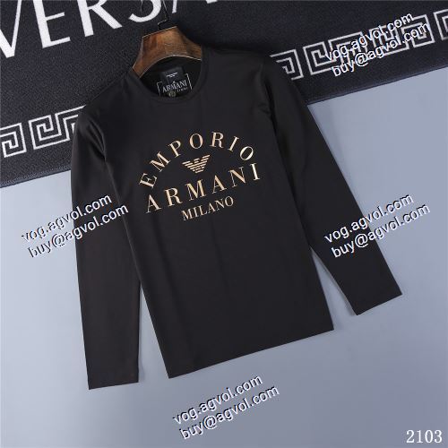 3色可選  耐久性のある高品質 人気  2020AW アルマーニコピー  長袖/ロングTシャツARMANI偽物 