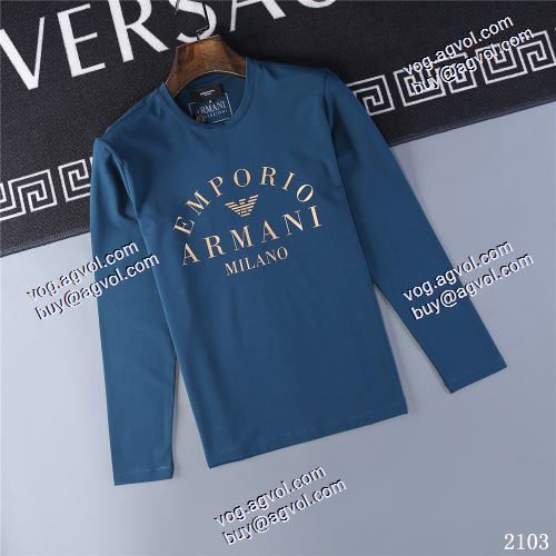  3色可選  耐久性のある高品質 人気  2020AW アルマーニコピー  長袖/ロングTシャツARMANI偽物 