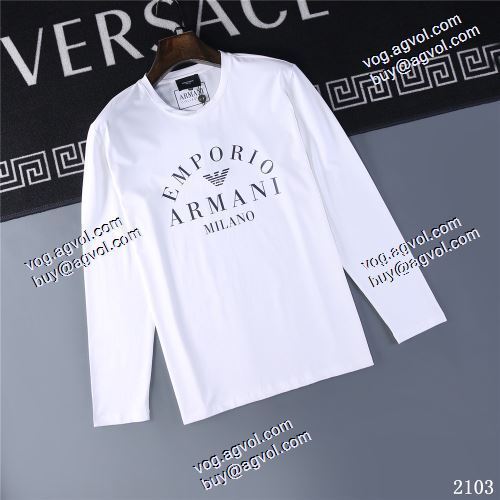  3色可選  耐久性のある高品質 人気  2020AW アルマーニコピー  長袖/ロングTシャツARMANI偽物 