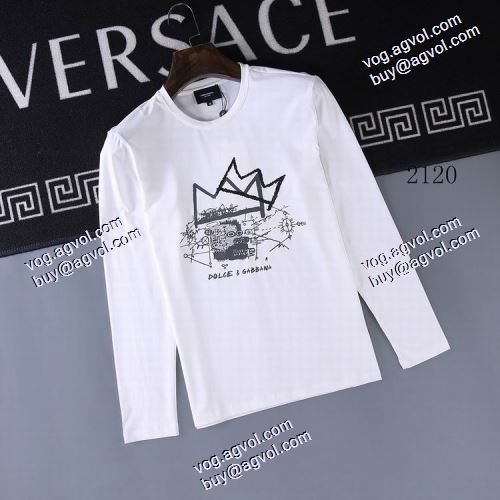  3色可選 Dolce&Gabbana偽物 お洒落に魅せる  長袖 /ロングTシャツ 風合いが出る 2020AWドルチェ&ガッバーナコピー激安
