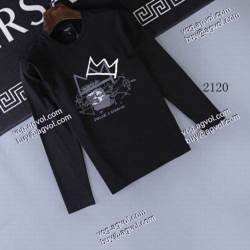  3色可選 Dolce&Gabbana偽物 お洒落に魅せる  長袖 /ロングTシャツ 風合いが出る 2020AWドルチェ&ガッバーナコピー激安