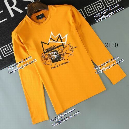  3色可選 Dolce&Gabbana偽物 お洒落に魅せる  長袖 /ロングTシャツ 風合いが出る 2020AWドルチェ&ガッバーナコピー激安