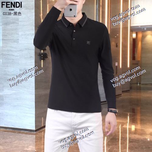  着心地抜群FENDIコピー代引 長袖 /ロングTシャツ 個性的なデザ  2色可選 2020AW フェンディコピー 