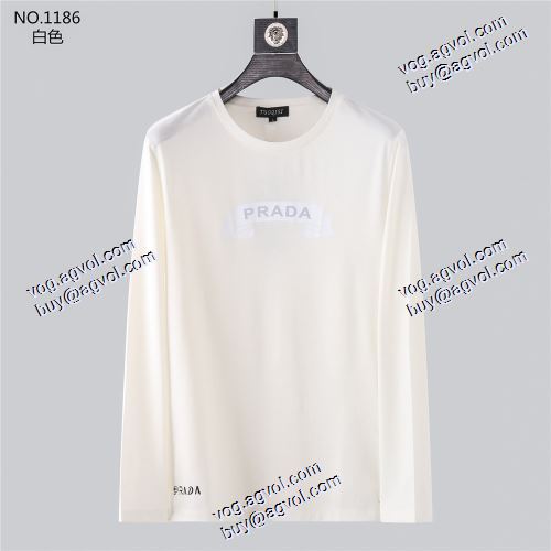  選べる極上 2色可選 長袖 /ロングTシャツ プラダコピー偽物  個性的  2021AW  PRADAコピー代引