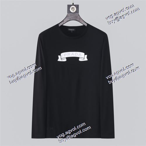  選べる極上 2色可選 長袖 /ロングTシャツ プラダコピー偽物  個性的  2021AW  PRADAコピー代引